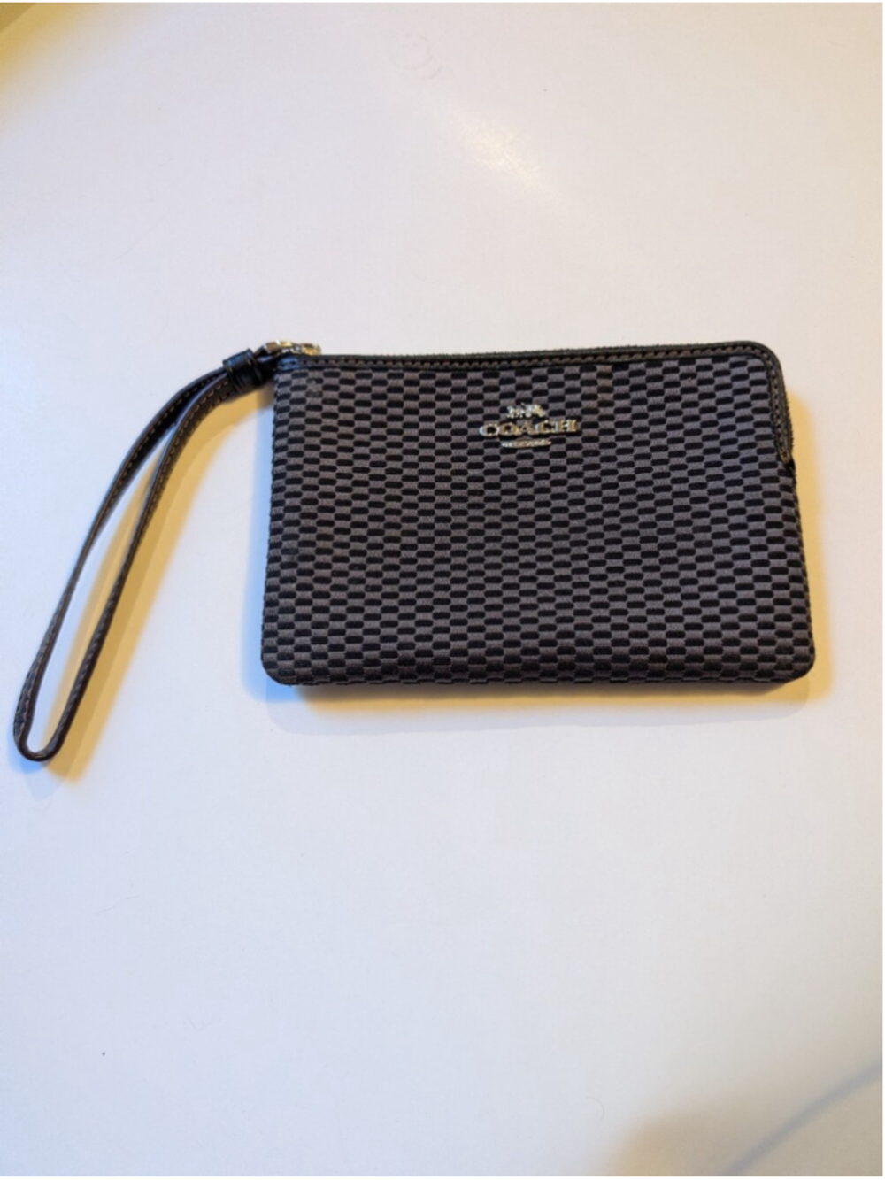 Coach Legacy Woven Wristlet In VGUC